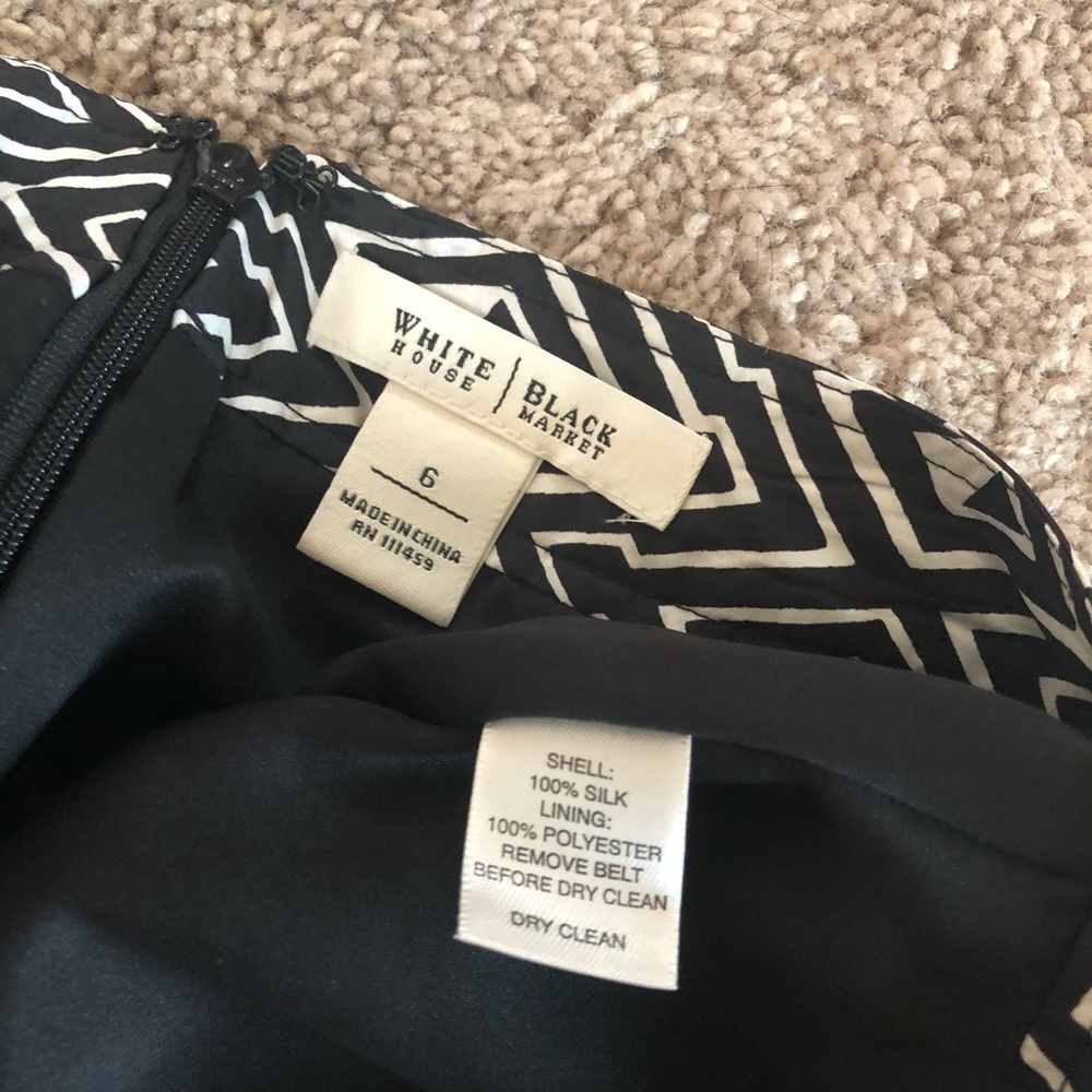 White House black market silk skirt